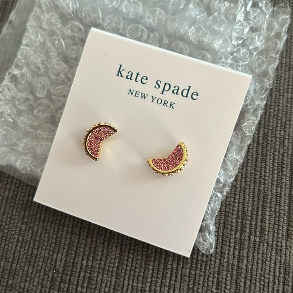 KATE SPADE Fruit Salad Pave Grapefruit Earring Studs NEW - Picture 5 of 7